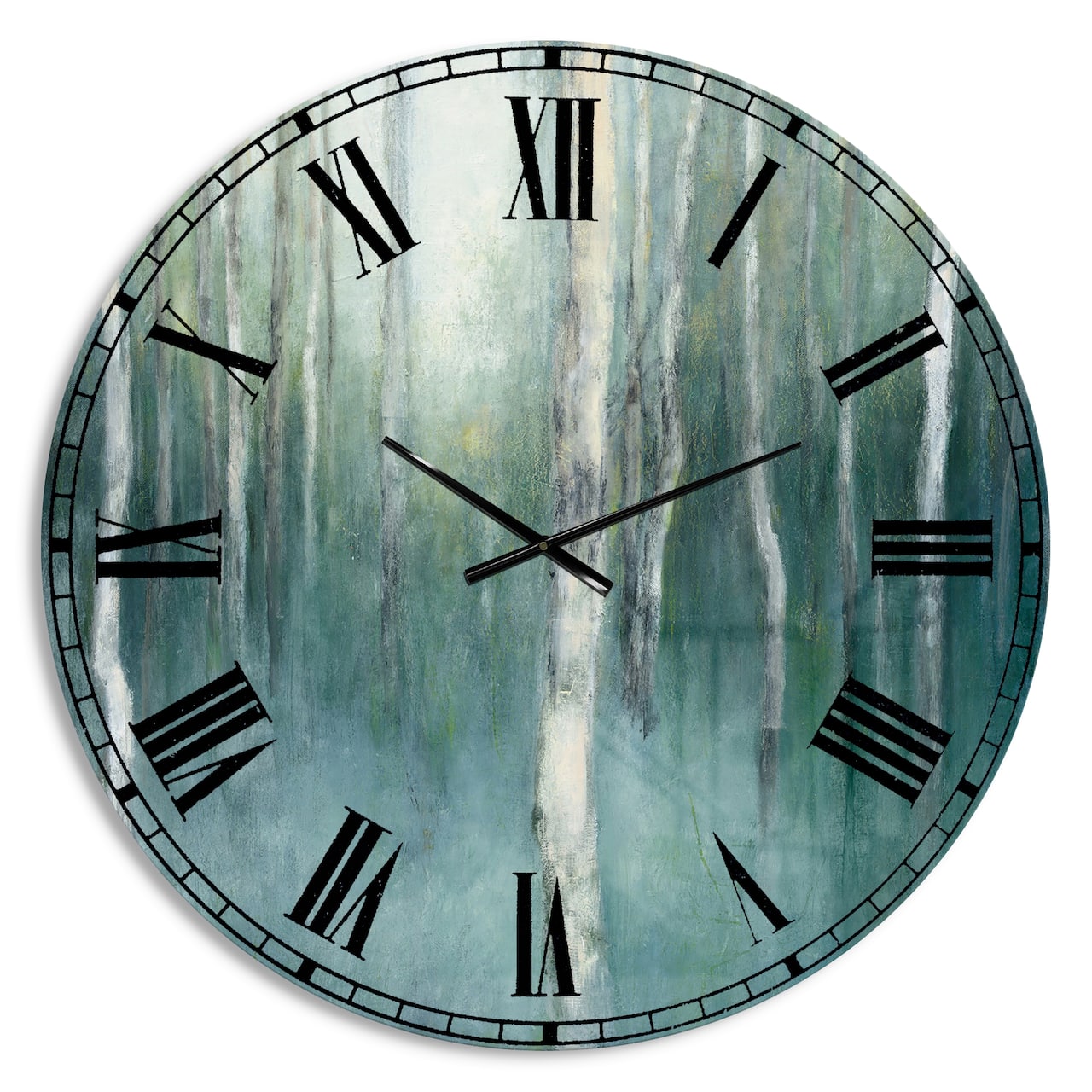 Designart 'Green Forest Dream Farmhouse Wall Clock